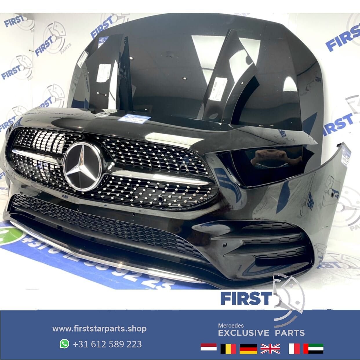 W177 V177 GT A35 AMG LINE VOORKOP KOSMOS ZWART Mercedes A Kl, Gebruikt, -, Voor, Ophalen of Verzenden