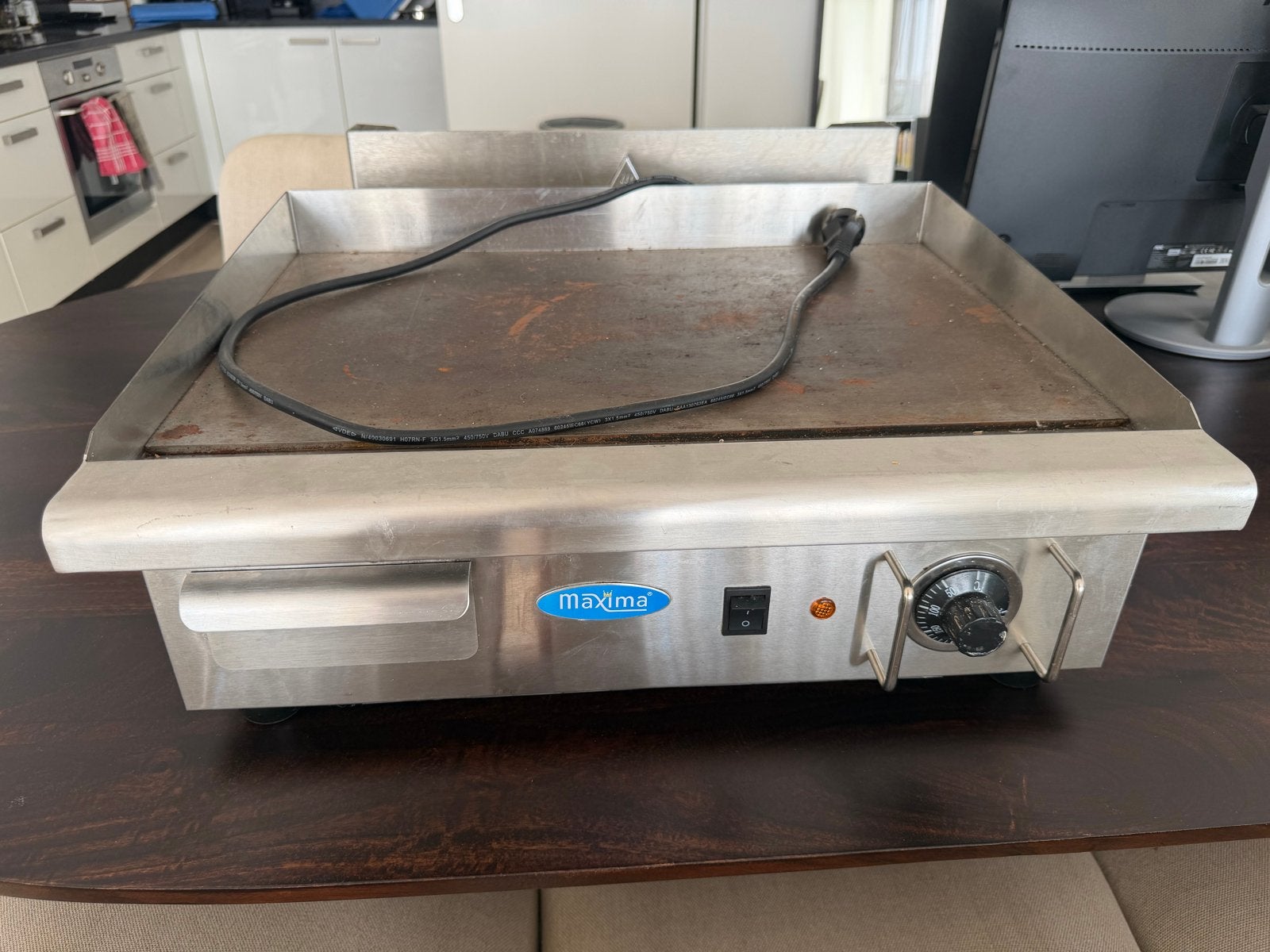 Maxima Professionele Elektrische Grillplaat - Horeca Bakplaa, Ophalen, Gebruikt, Tafelgrill