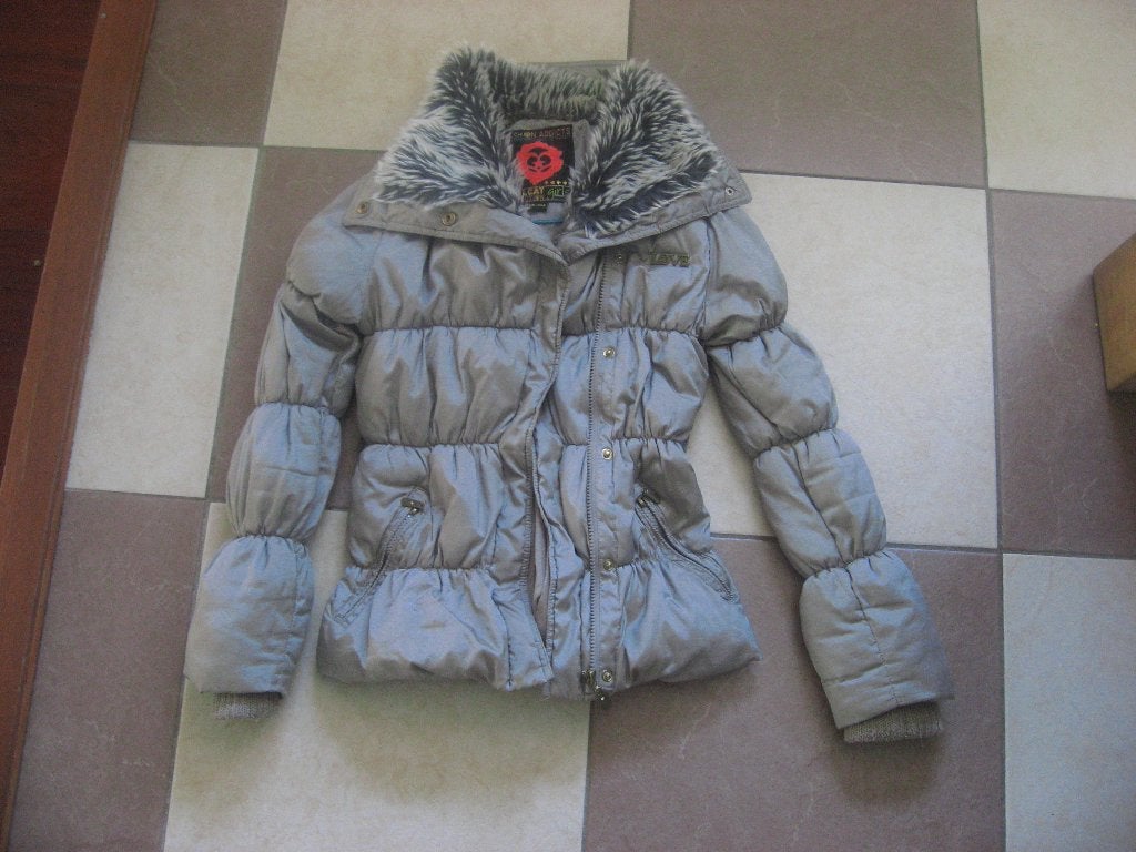 SALE donsjas, Coolcat girls, nep bont kraag, 152 / 158, Gebruikt, Coolcat, Jas, Verzenden