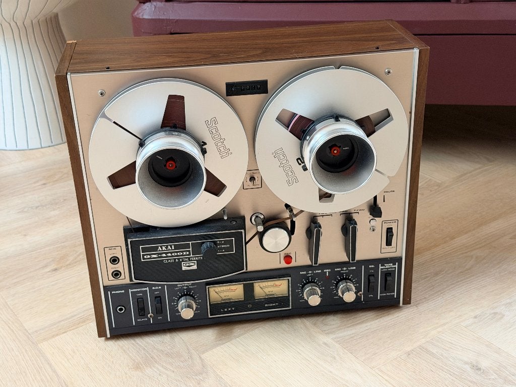 Akai GX-4400D Bandrecorder met Scotch banden, Ophalen, Bandrecorder, Met banden