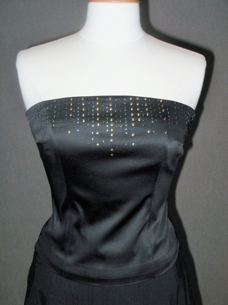 InWear nieuwe zwarte satijnen bustier top, mt 36, Verzenden, Zwart, Nieuw, Inwear