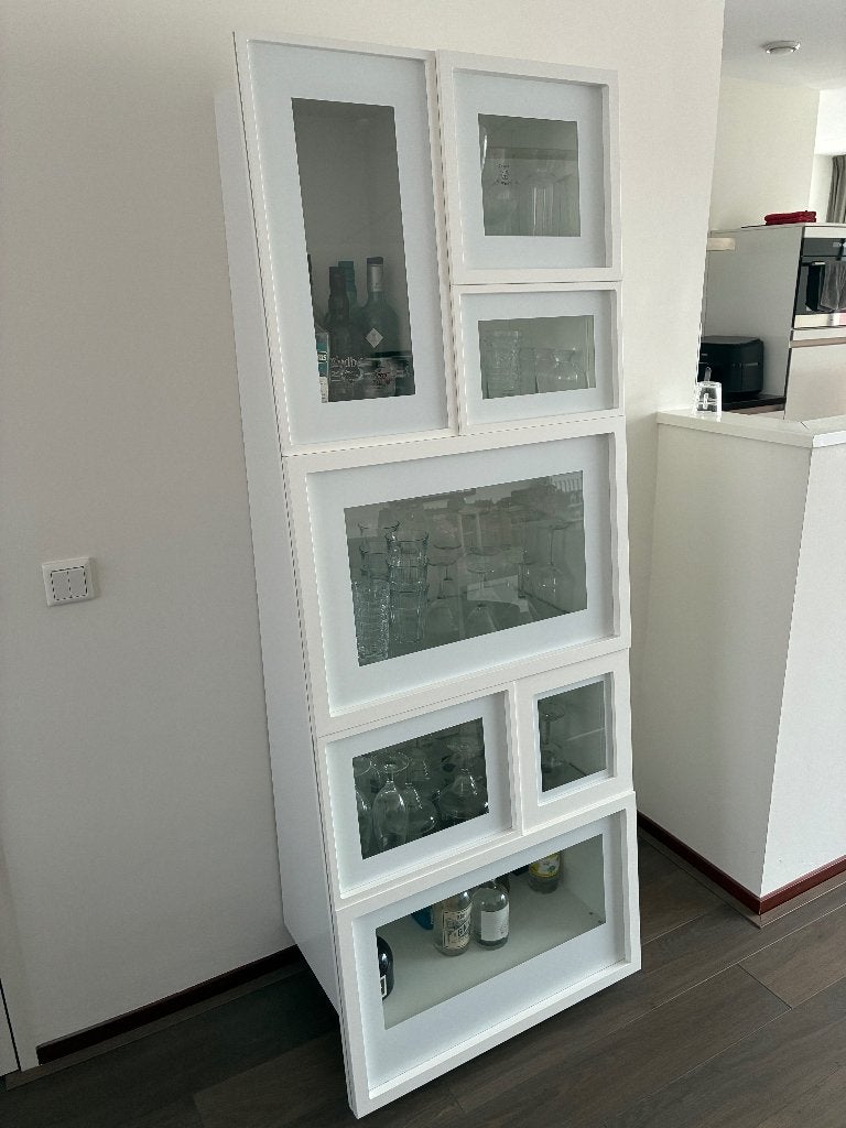 IKEA witte vitrinekast, Ophalen, 50 tot 100 cm, 150 tot 200 cm, 25 tot 50 cm
