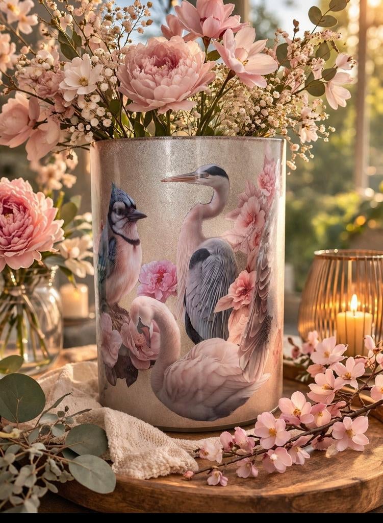 Vaas decoupage (niet waterbestendig), Ophalen of Verzenden, Overige materialen