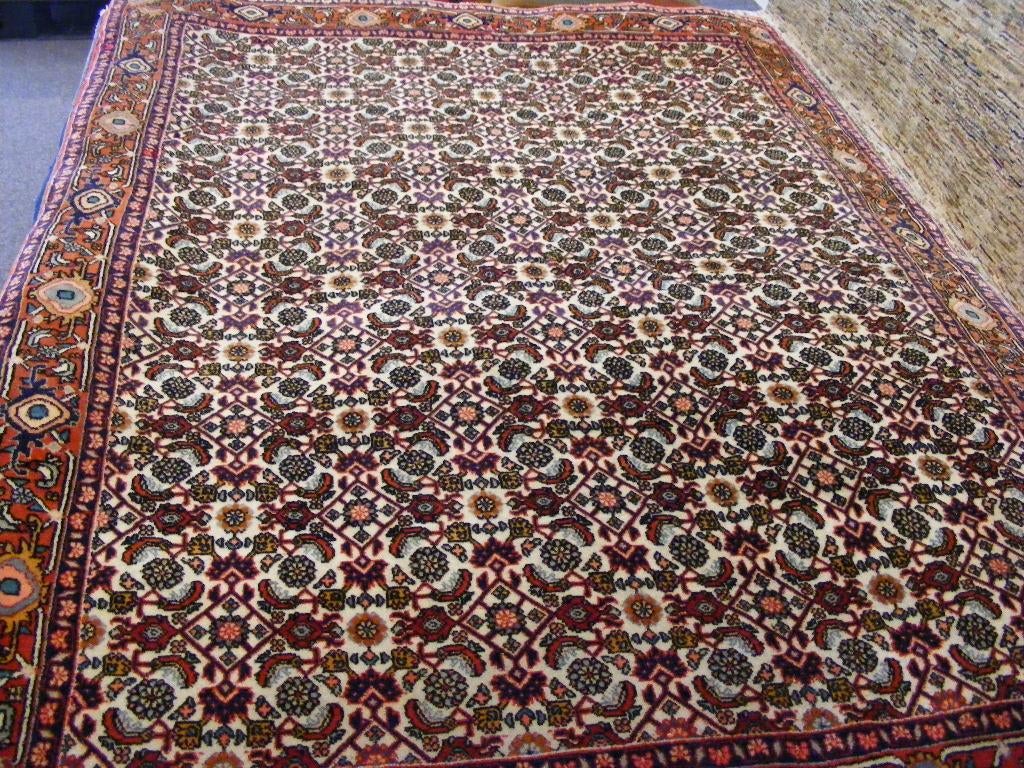 Handgeknoopt Perzisch Tapijt .Bidjar- iran Maat:1.18X1.63., 100 tot 150 cm, Verzenden, Crème, Zo goed als nieuw