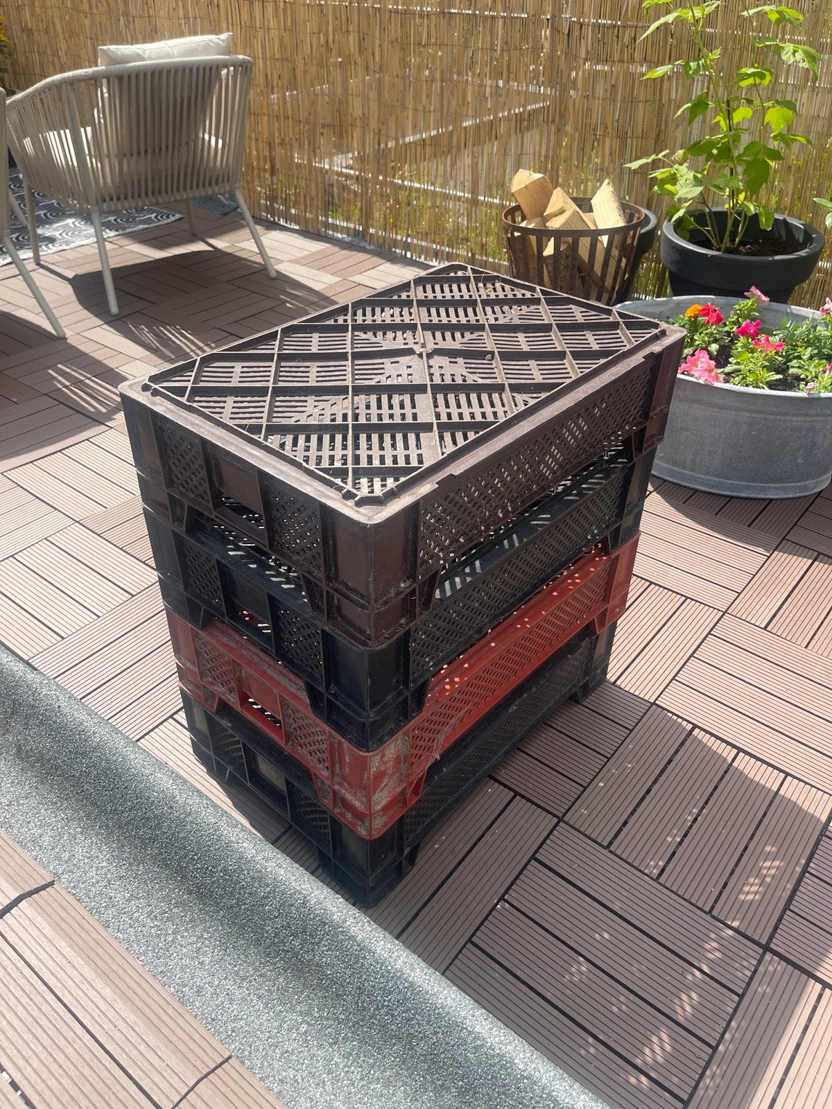 4 kratten van 40x60cm, Doe-het-zelf en Verbouw, Ophalen, Gebruikt, 40 tot 60 cm, 50 tot 75 cm