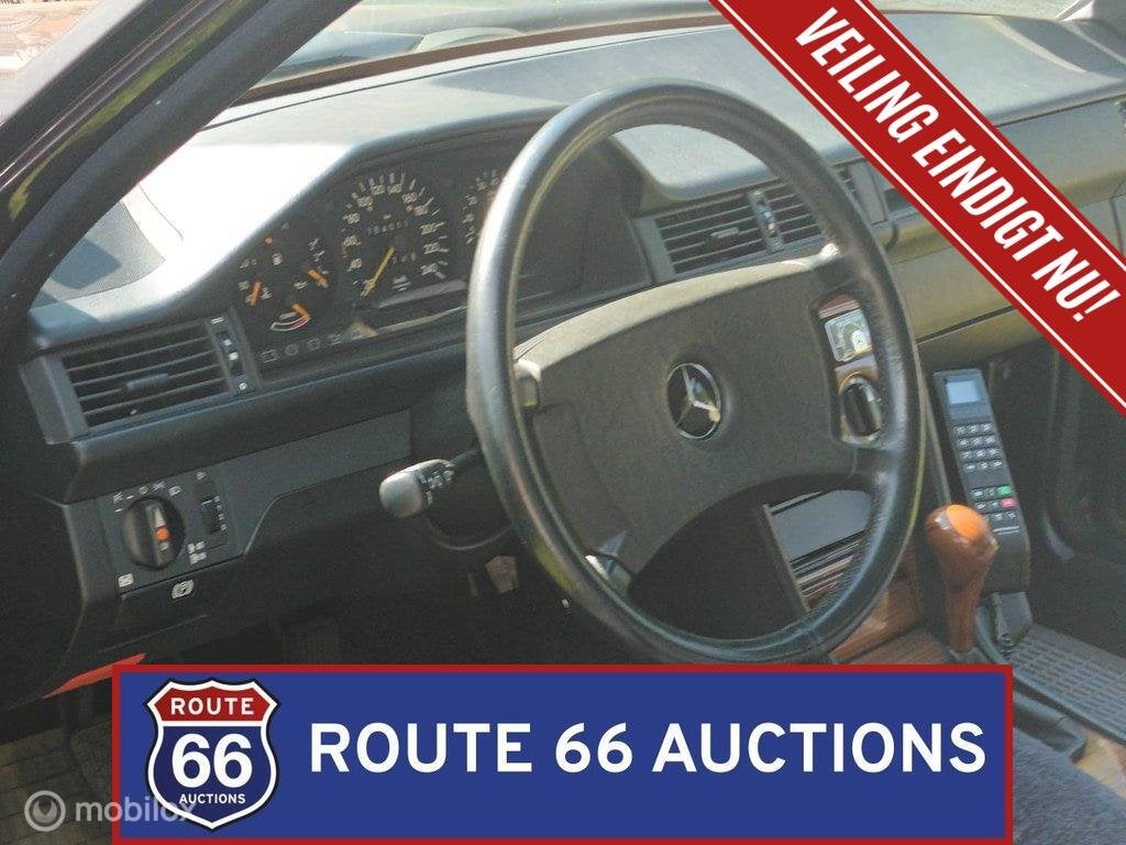Mercedes-Benz 230E | 1988 | Route 66 Auctions, Overige carrosserieën, Zwart, Mercedes-Benz, Bedrijf