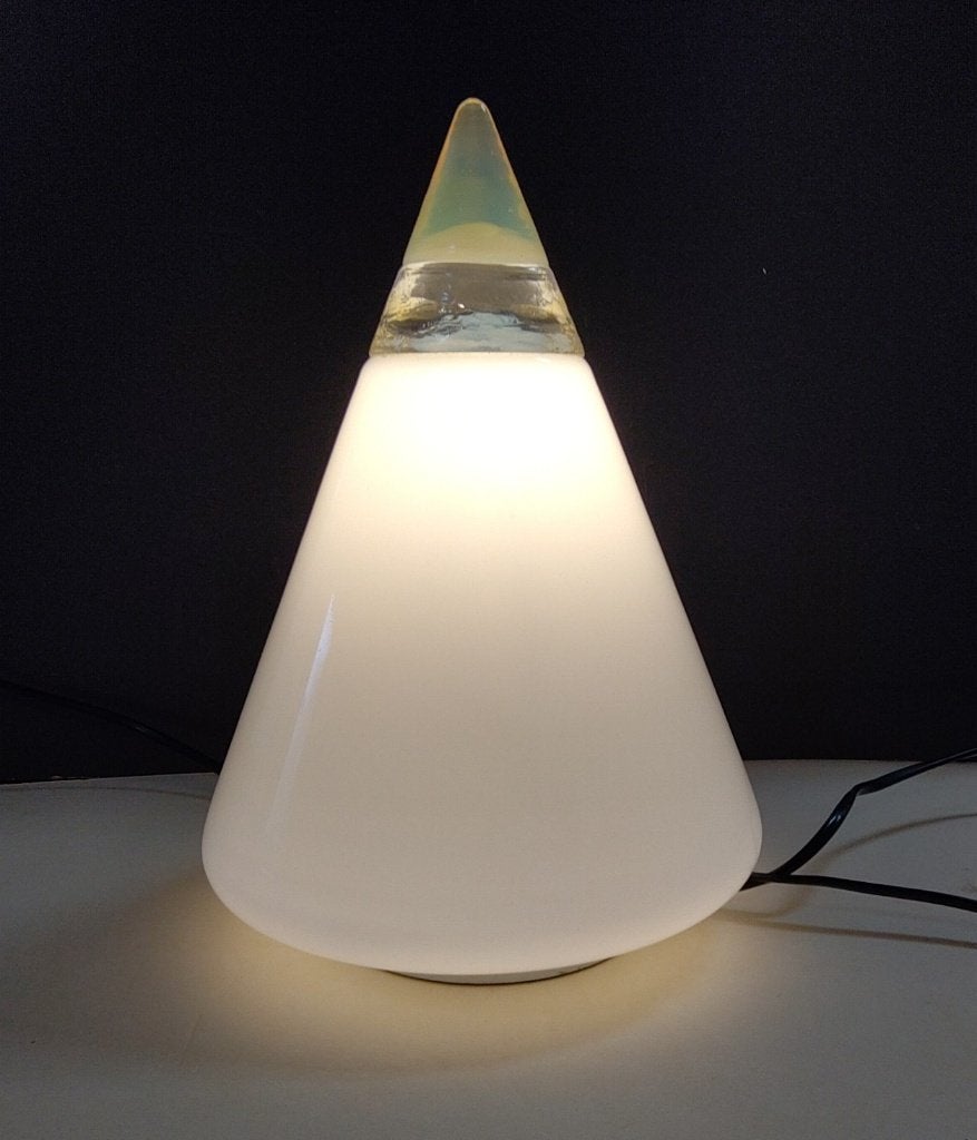 Vintage Giusto Toso Voor Leucos Italië Rio Tafellamp, Bureaulamp, Vintage, 30 cm, Wit
