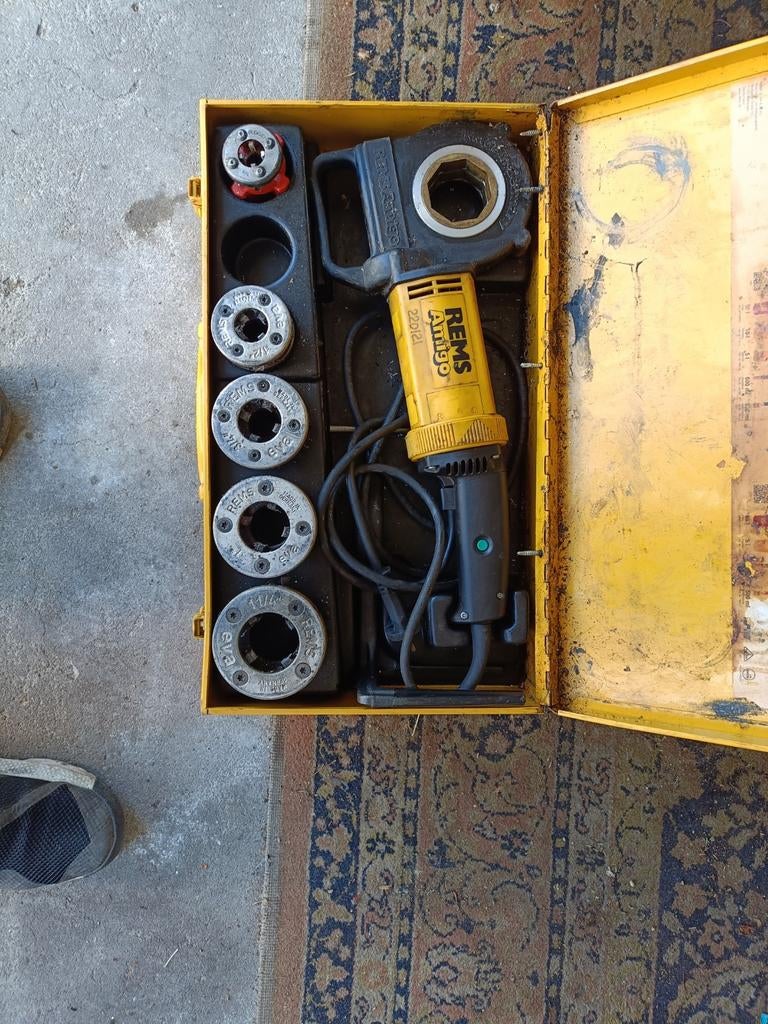 REMS Amigo 2 elektrische draadsnijmachine met koffer, Ophalen of Verzenden