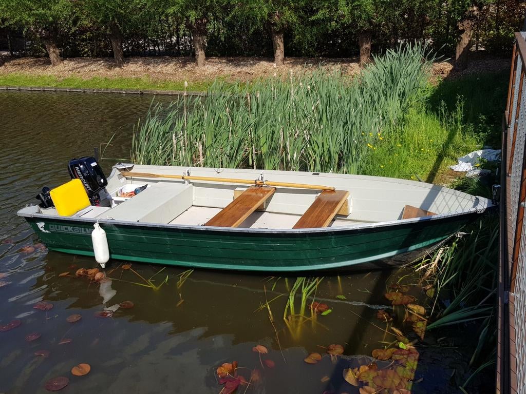 Quicksilver visboot 450 SF met 4-takt Yamaha 15pk motor, Ophalen, Gebruikt