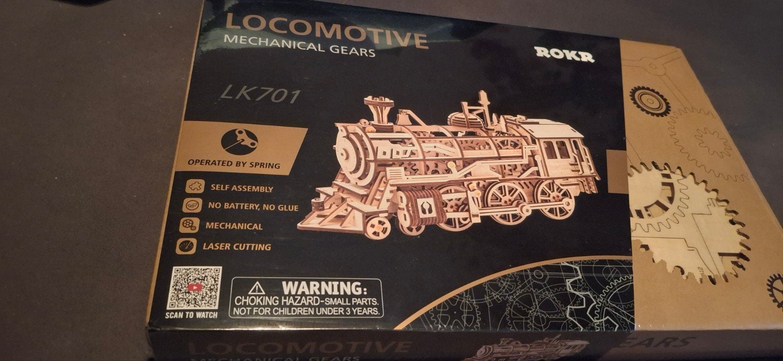ROKR LK701 Houten Mechanische Locomotief Bouwpakket, Hobby en Vrije tijd, Modeltreinen | H0, Ophalen of Verzenden, Nieuw, Locomotief