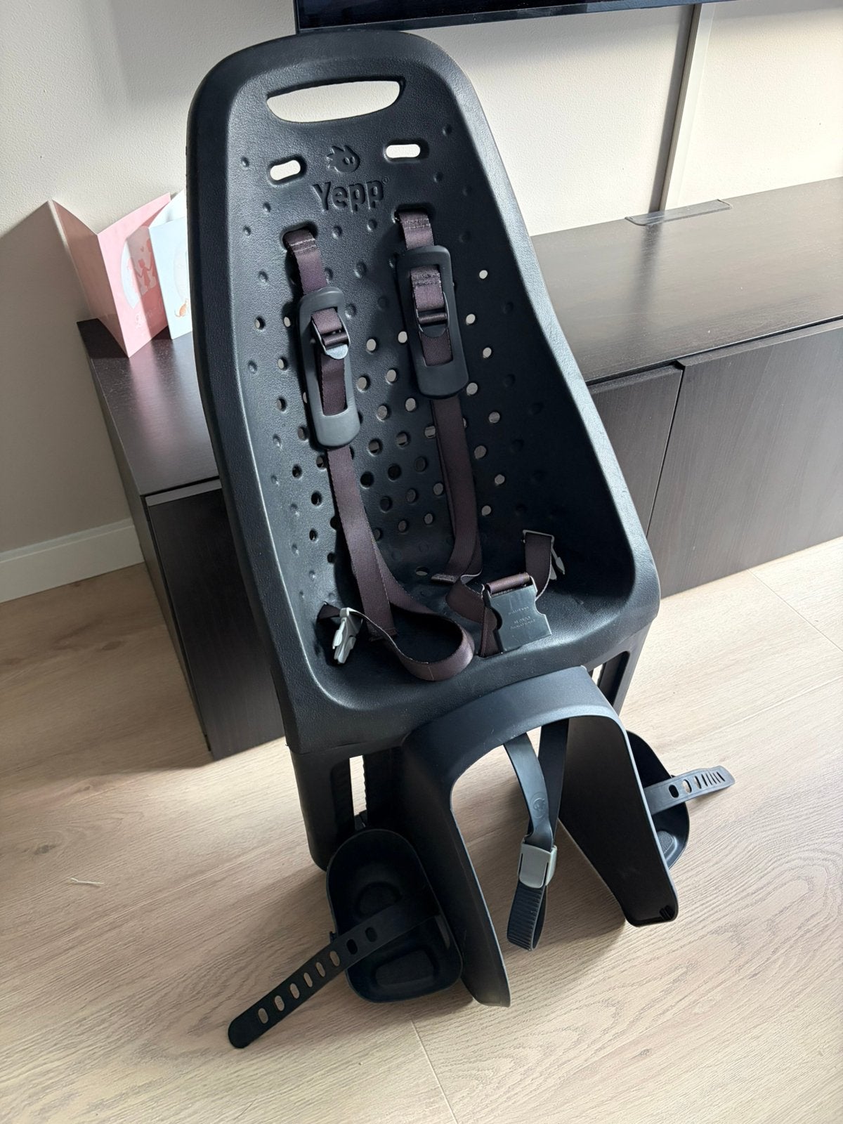 Yepp Maxi Easyfit fietsstoeltje achter + Easyfit adapter, Fietsen en Brommers, Ophalen, Gebruikt, Achterzitje