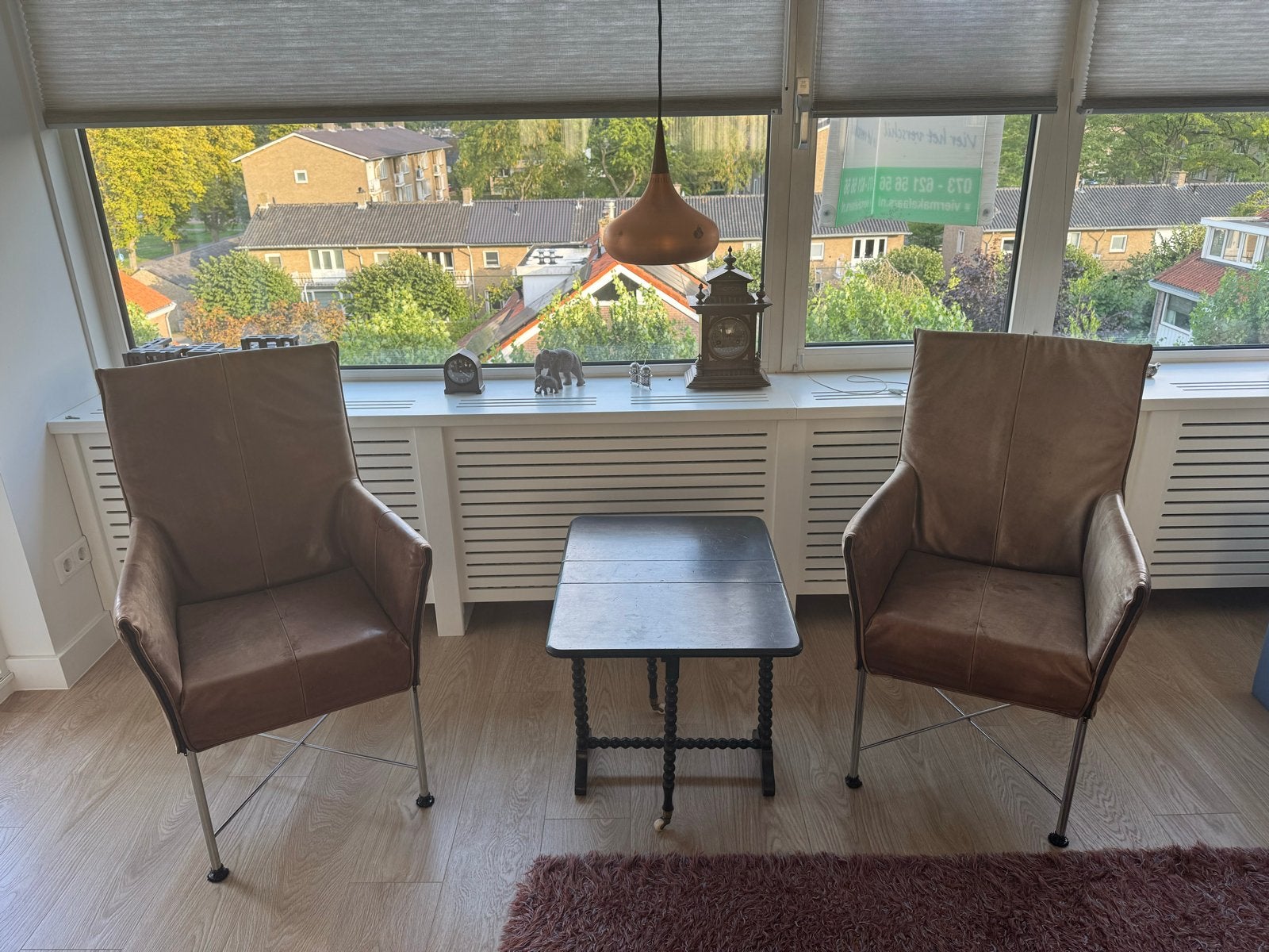 2 leren fauteuils van het merk 'montis', Huis en Inrichting, Fauteuils, Ophalen, Gebruikt, Minder dan 75 cm, Leer