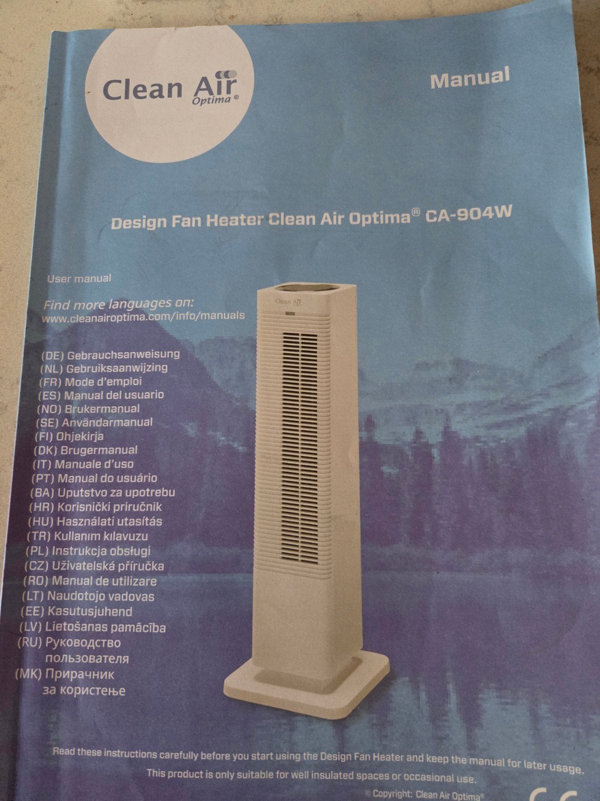 Clean Air / Optima CA 904W, Ophalen, Mobiele airco, Minder dan 60 m³, 3 snelheden of meer