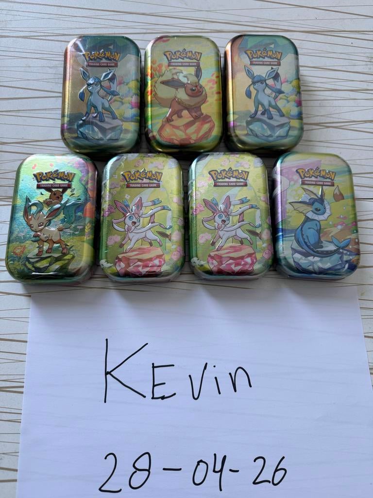 Pokémon Eeveelution Mini Tins - Set van 7, Ophalen, Nieuw, Overige typen