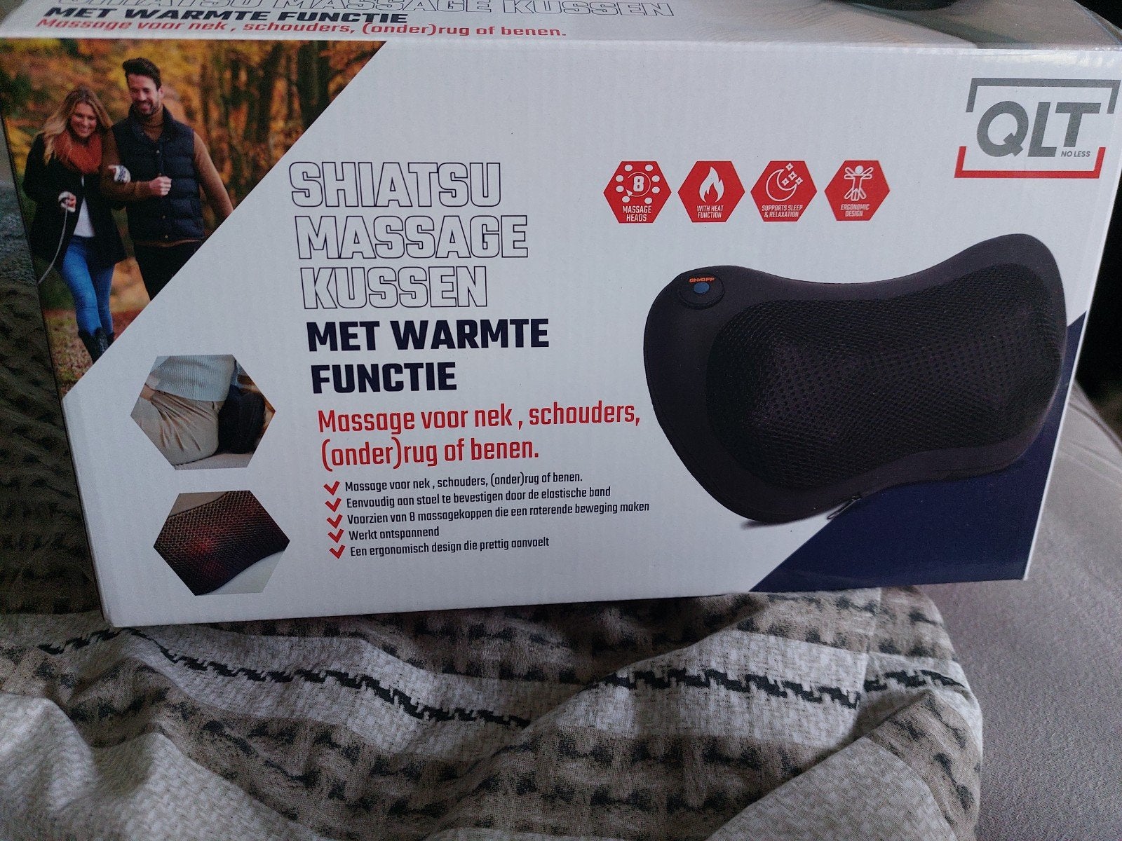 QLT Shiatsu Massagekussen met Warmtefunctie, Ophalen of Verzenden