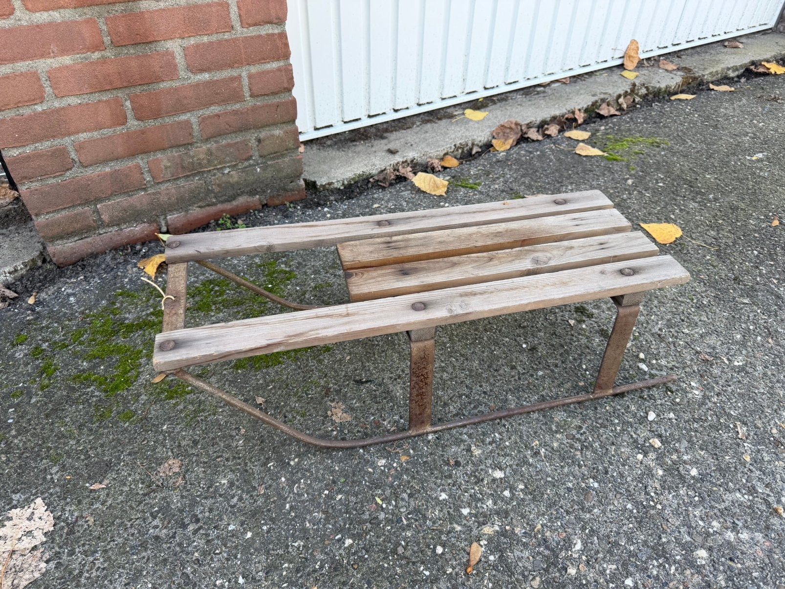 Oude decoratieve brocante slee, Antiek en Kunst, Ophalen