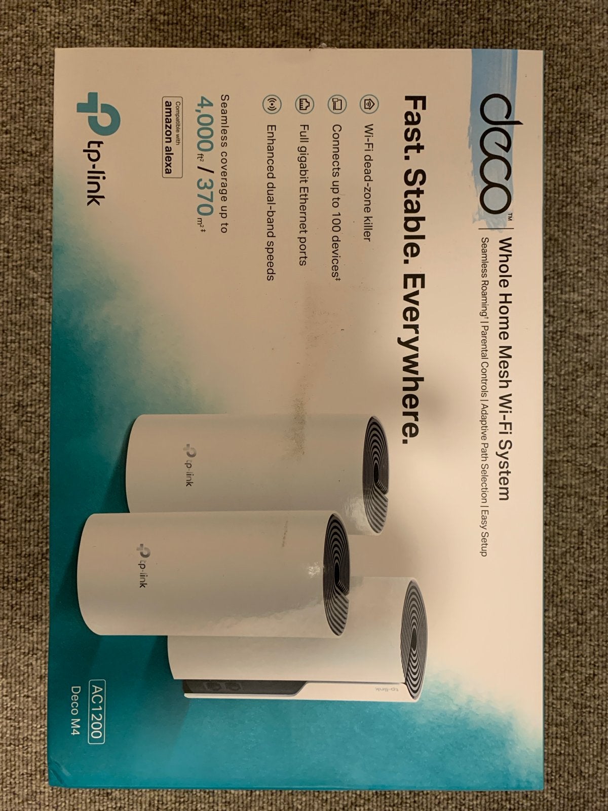 TP-Link Deco M4 AC1200 Whole Home Mesh Wi-Fi Systeem, Computers en Software, Routers en Modems, Ophalen of Verzenden, Zo goed als nieuw