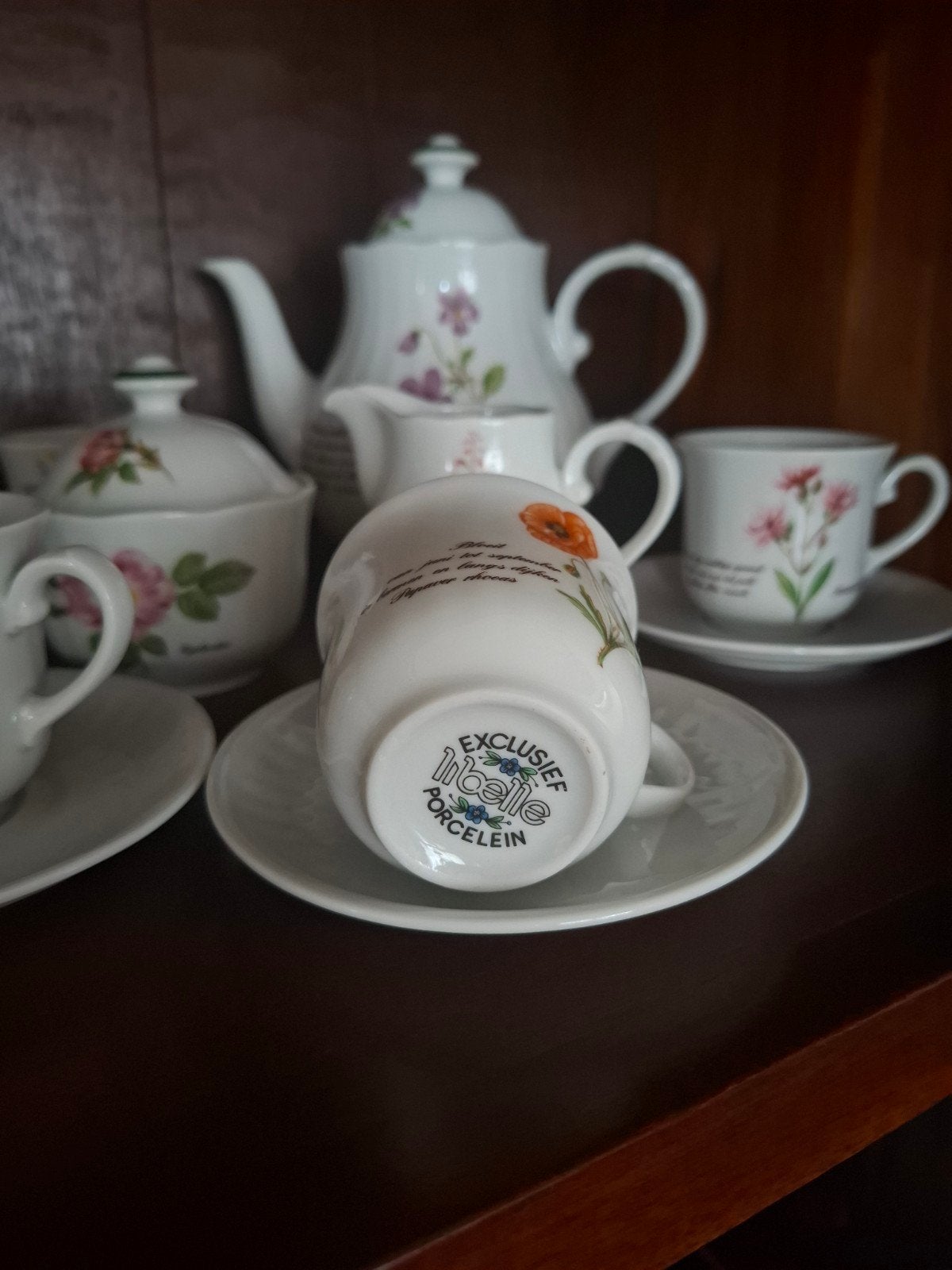 Exclusief Libelle Porselein Theeservies met Bloemmotief, Ophalen of Verzenden