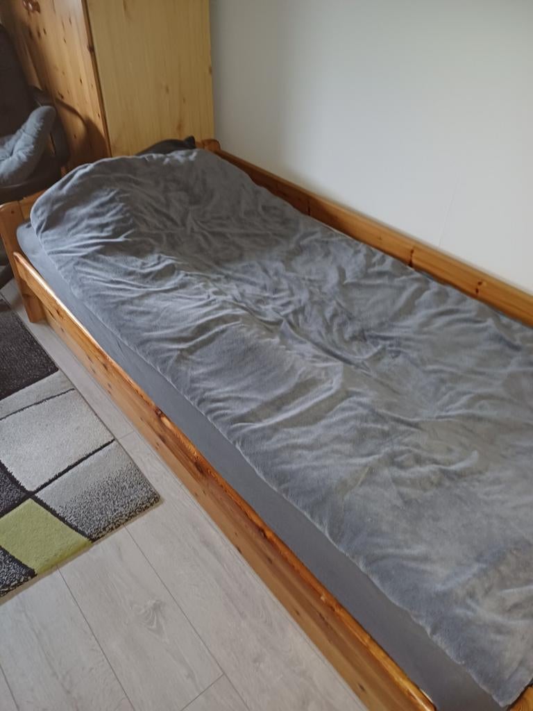 3 in 1 bed grenen hout, Huis en Inrichting, Slaapkamer | Bedden, Ophalen, Gebruikt, 90 cm, Eenpersoons