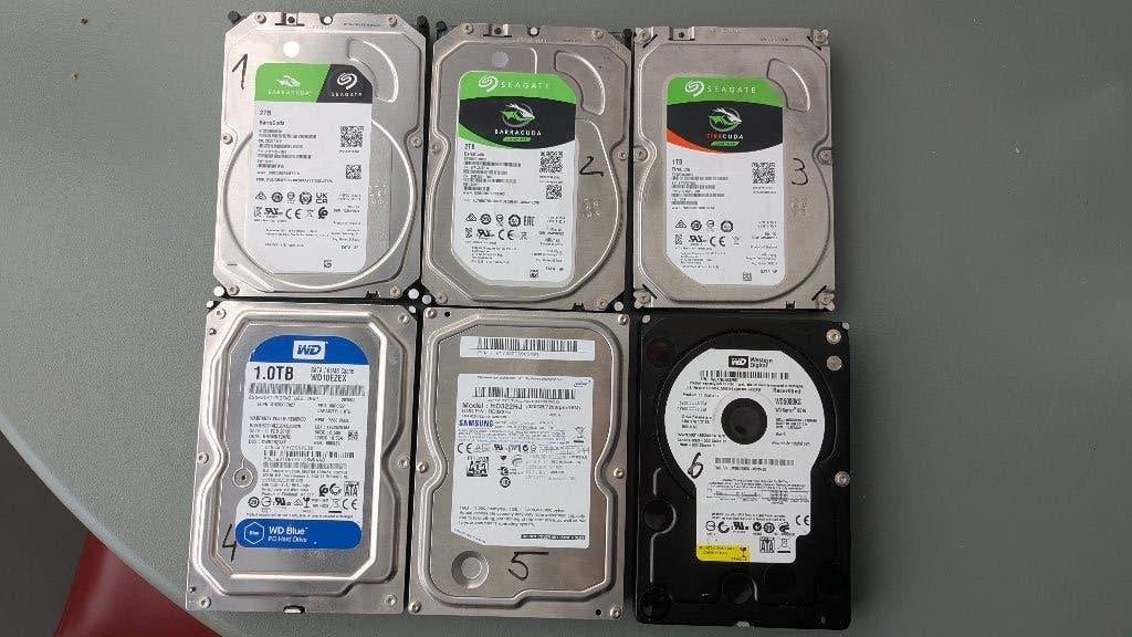 Harde schijven 1TB 2TB 500GB 300GB, Computers en Software, Harde schijven, Intern, Gebruikt, Ophalen of Verzenden, Seagate, Western Digital, Samsung
