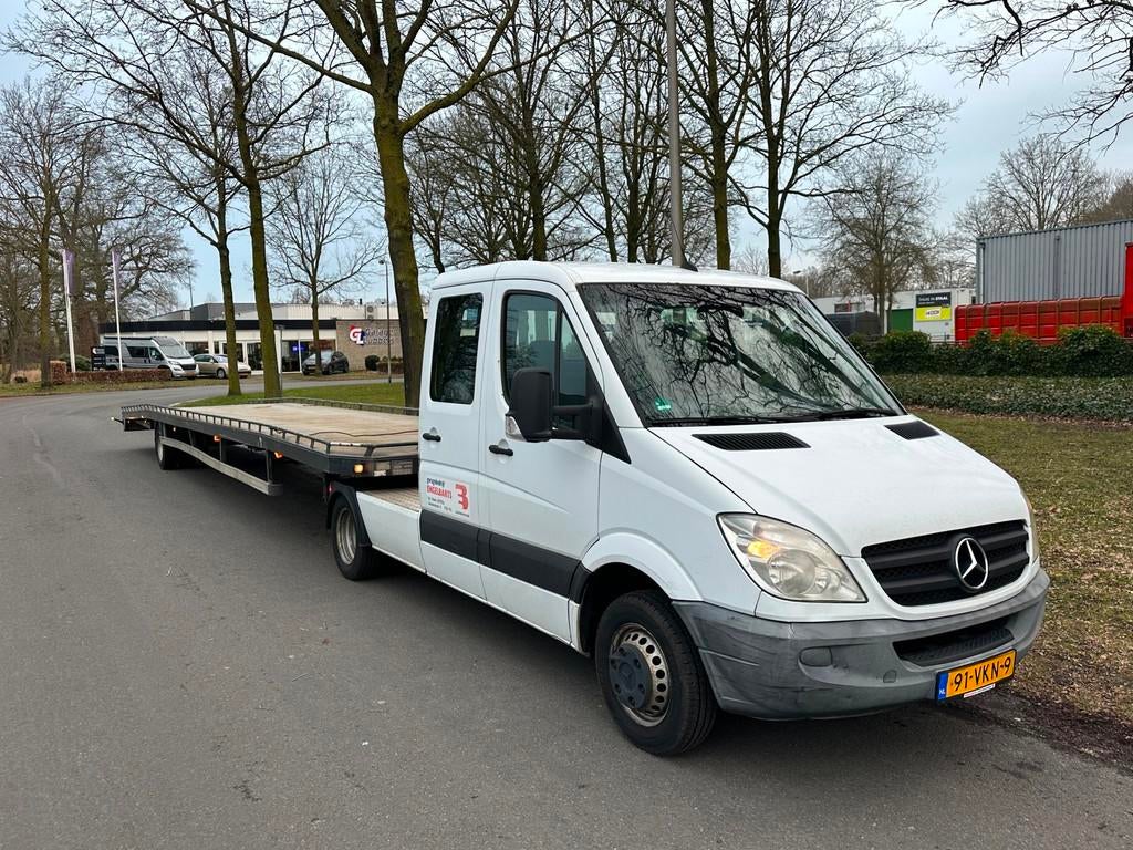Mercedes-Benz Sprinter 518 3.0 V6 CDI Dubbel Cabine|BE-Trekk, Auto's, Automaat, Gebruikt, Zwart, 2987 cc