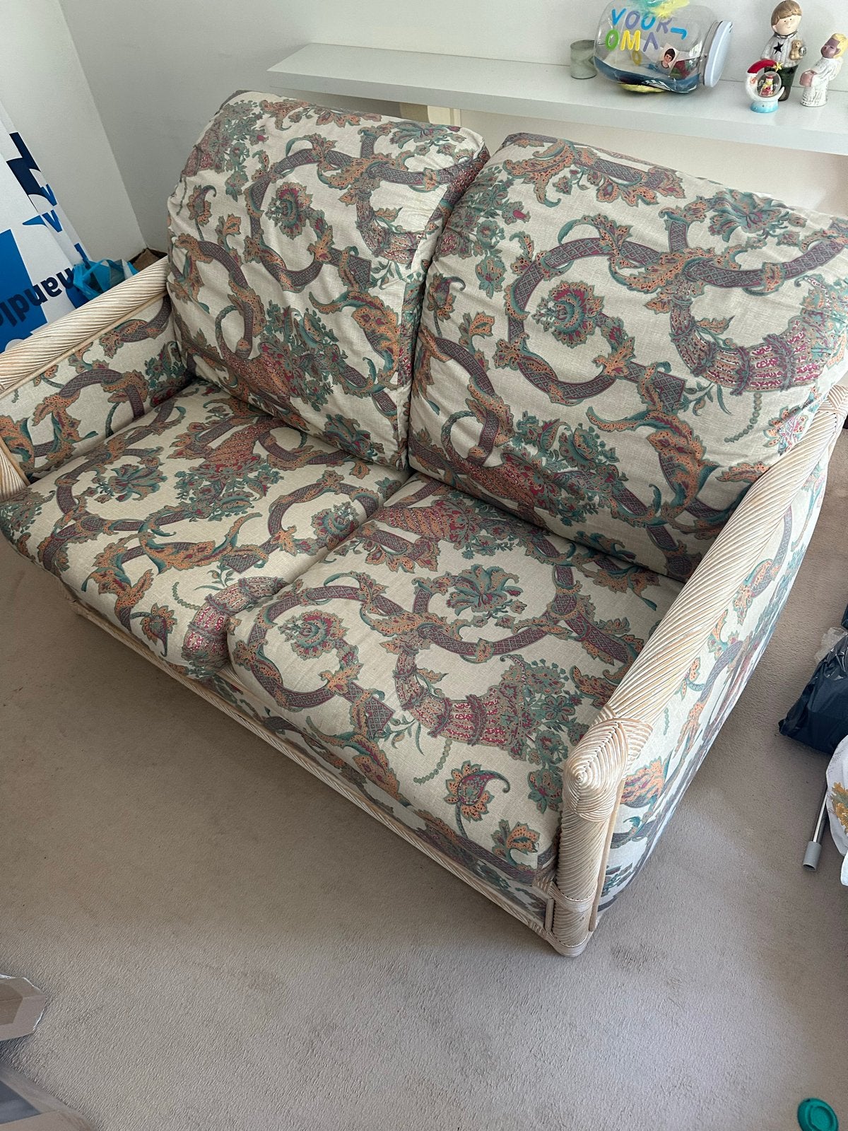 Breed 140cm  2 persoons bank, Huis en Inrichting, Banken | Voetenbanken en Poefen, Ophalen, Gebruikt, 125 cm of meer, X
