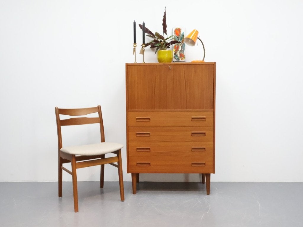 Deens ladekast | secretaire vintage teak, Ophalen, Zo goed als nieuw, Deens vintage, X