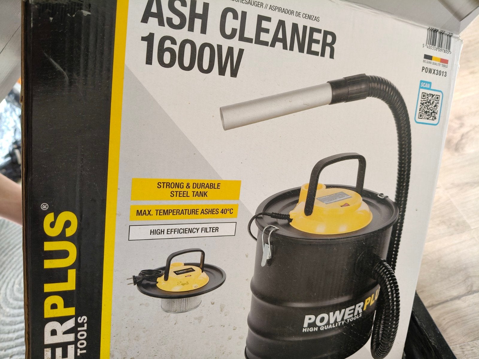 Power Plus 1600W Ash Cleaner - Zo goed als nieuw, Ophalen, Zo goed als nieuw, Sledestofzuiger, Reservoir
