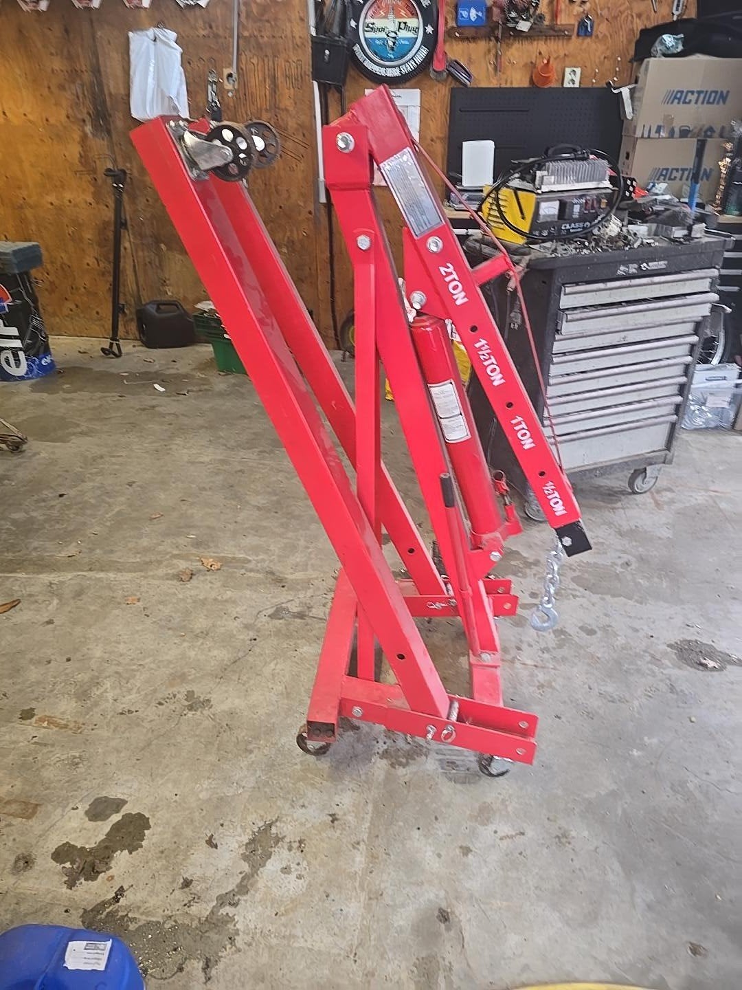 Rode motorlift / motortakel 2 ton, Auto diversen, Ophalen, Gebruikt