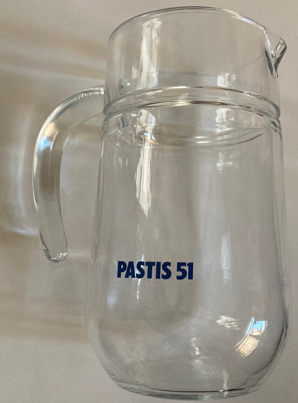 Vintage Pastis 51 Waterkan Glas Gemerkt France, Antiek en Kunst, Ophalen