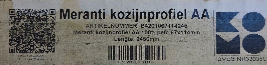 Massief Meranti kozijnhout - nr: HB84, Ophalen, Minder dan 25 mm, Plank, Minder dan 200 cm