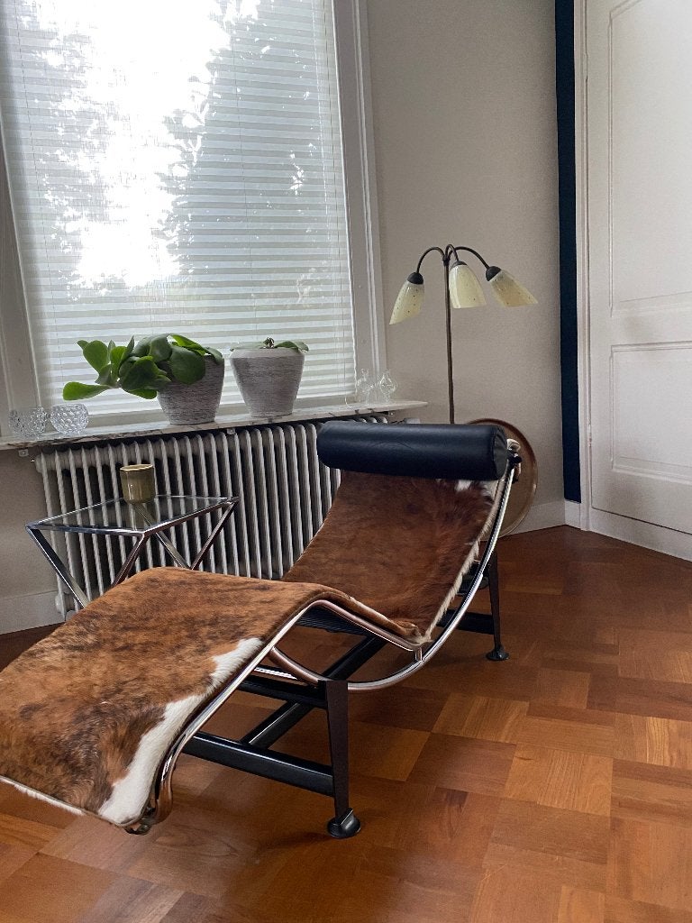 Cassina LC4  Corbusier replica ligstoel ponnyhuid, Gebruikt, Eenpersoons, Verzenden, 75 tot 100 cm
