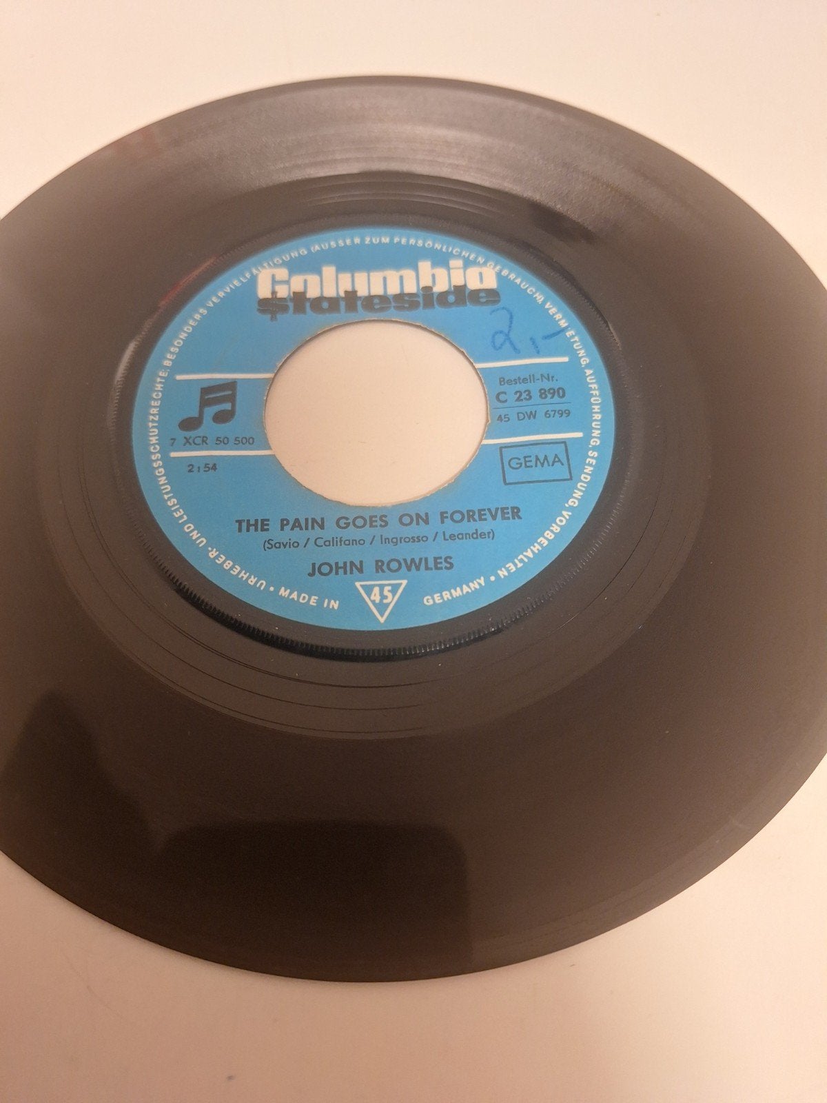 John Rowles - The pain goes on forever, 1969., Verzenden, 7 inch, Pop