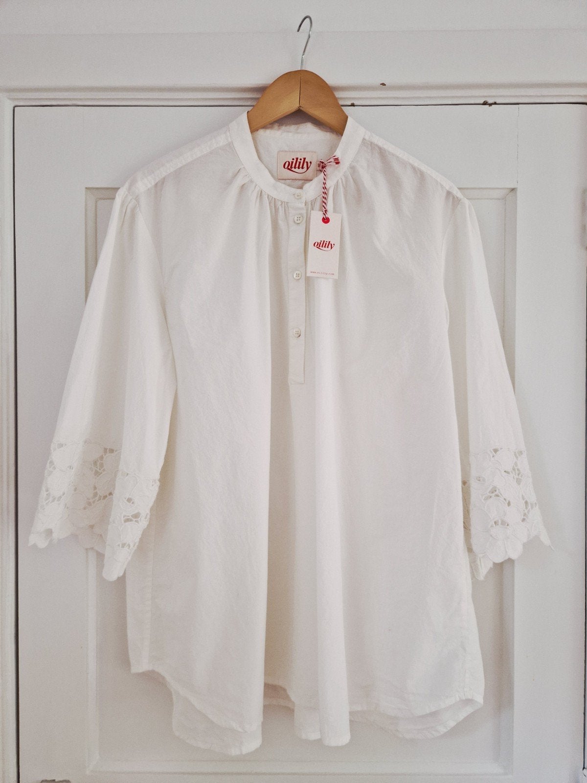 Oilily blouse - NIEUW - 100% katoen broderie maat 40, Kleding | Dames, Oilily, Wit, Maat 42/44 (L), Nieuw
