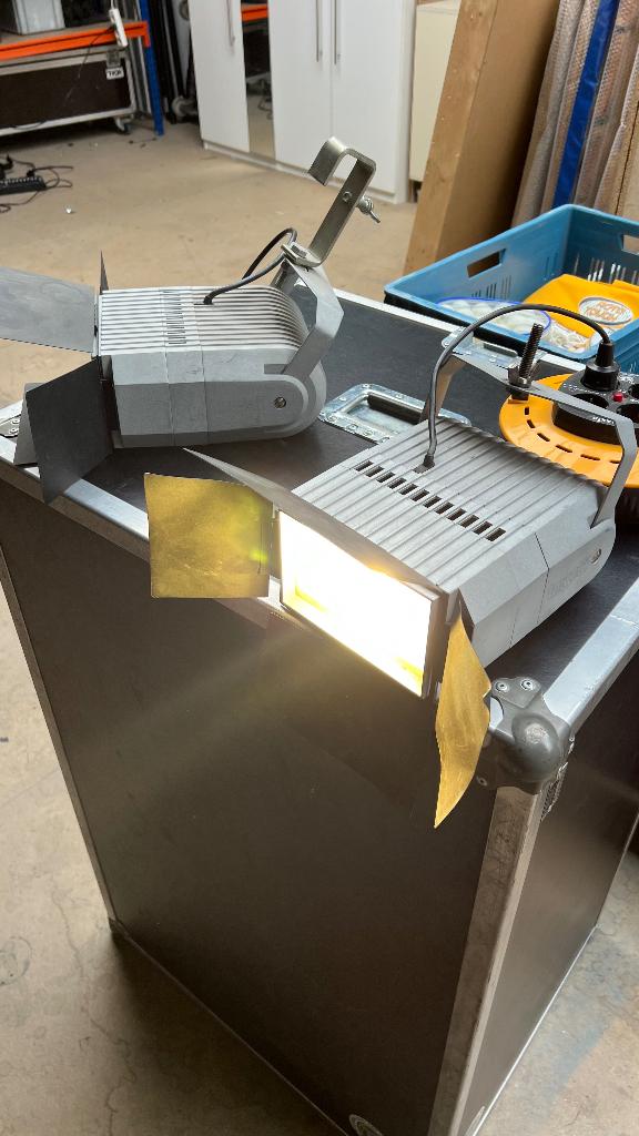 5x Etalage, winkel of beursstand verlichting., Huis en Inrichting, Lampen | Spots, Gebruikt, Plafondspot of Wandspot, Metaal of Aluminium