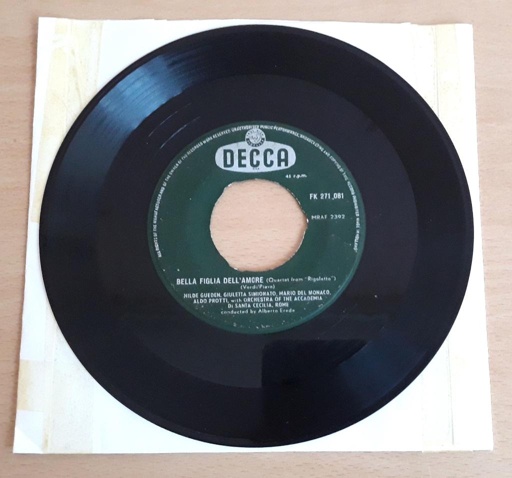 La Donna E Mobile / Questa O Quella - Mario del Monaco, Gebruikt, Opera of Operette, 7 inch, Ophalen of Verzenden