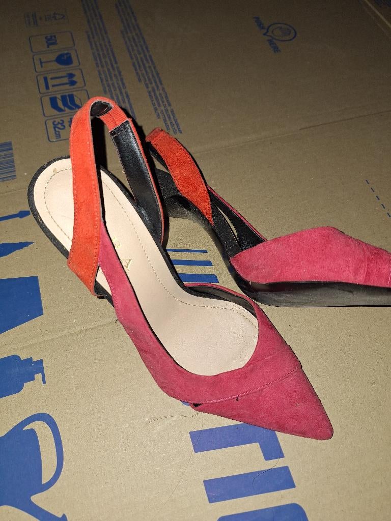 Pumps zara zwart, roze met rood, maat 37, Ophalen, Nieuw, Roze