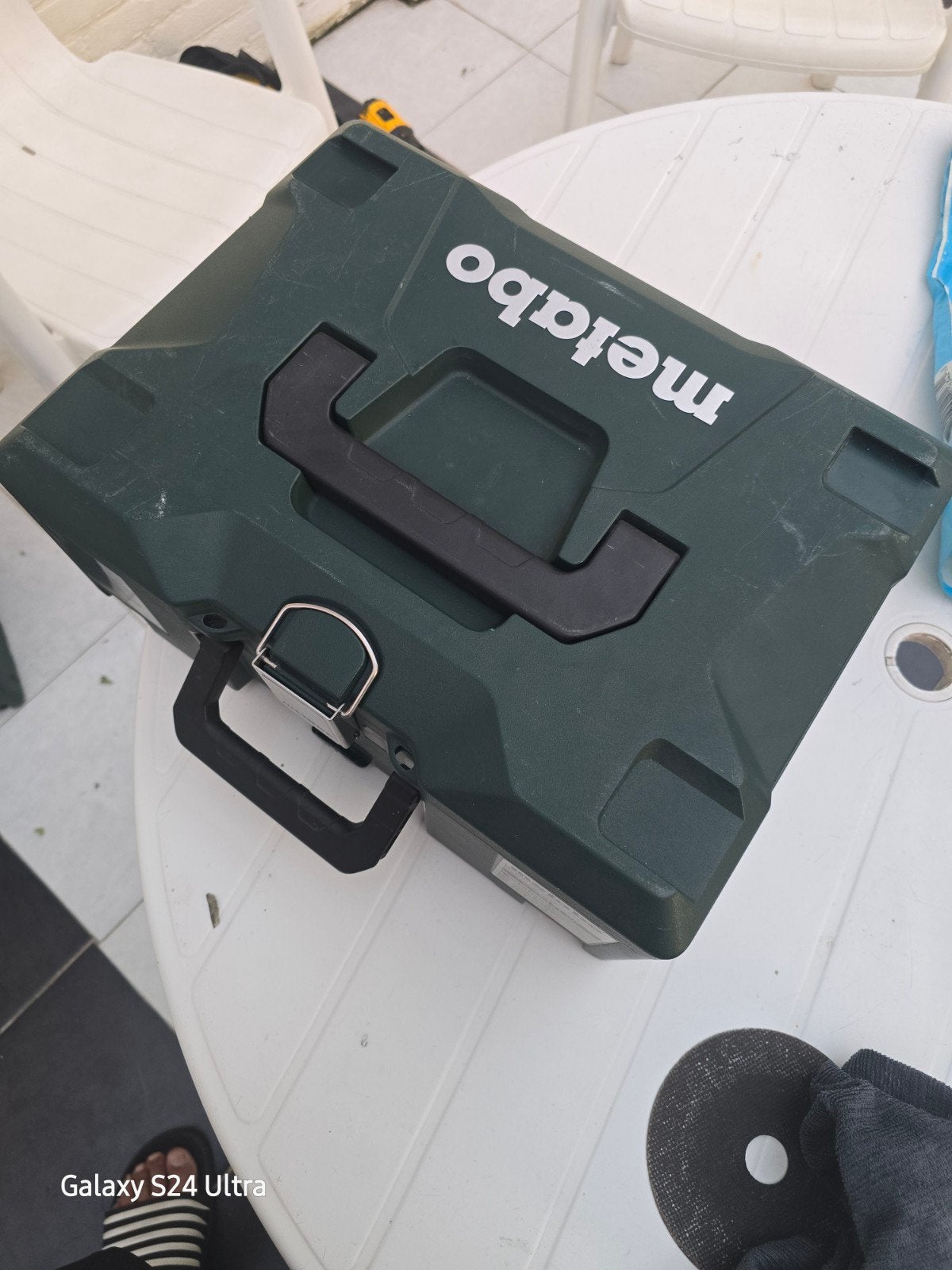 Metabo Accu Haakse Slijper en Cirkelzaag Set, Gebruikt, Cirkelzaag, 70 mm of meer, Ophalen of Verzenden