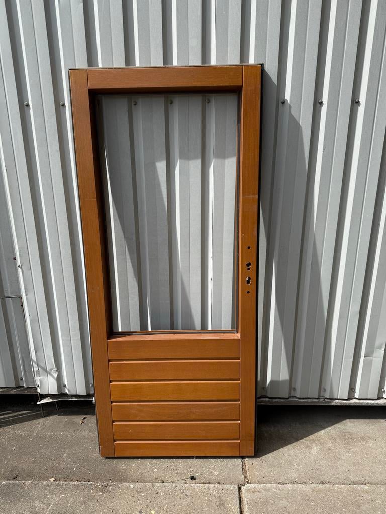 Meranti deur 80 mm dik blank, Doe-het-zelf en Verbouw, Deuren en Horren, Ophalen, Gebruikt, 80 tot 100 cm, Buitendeur