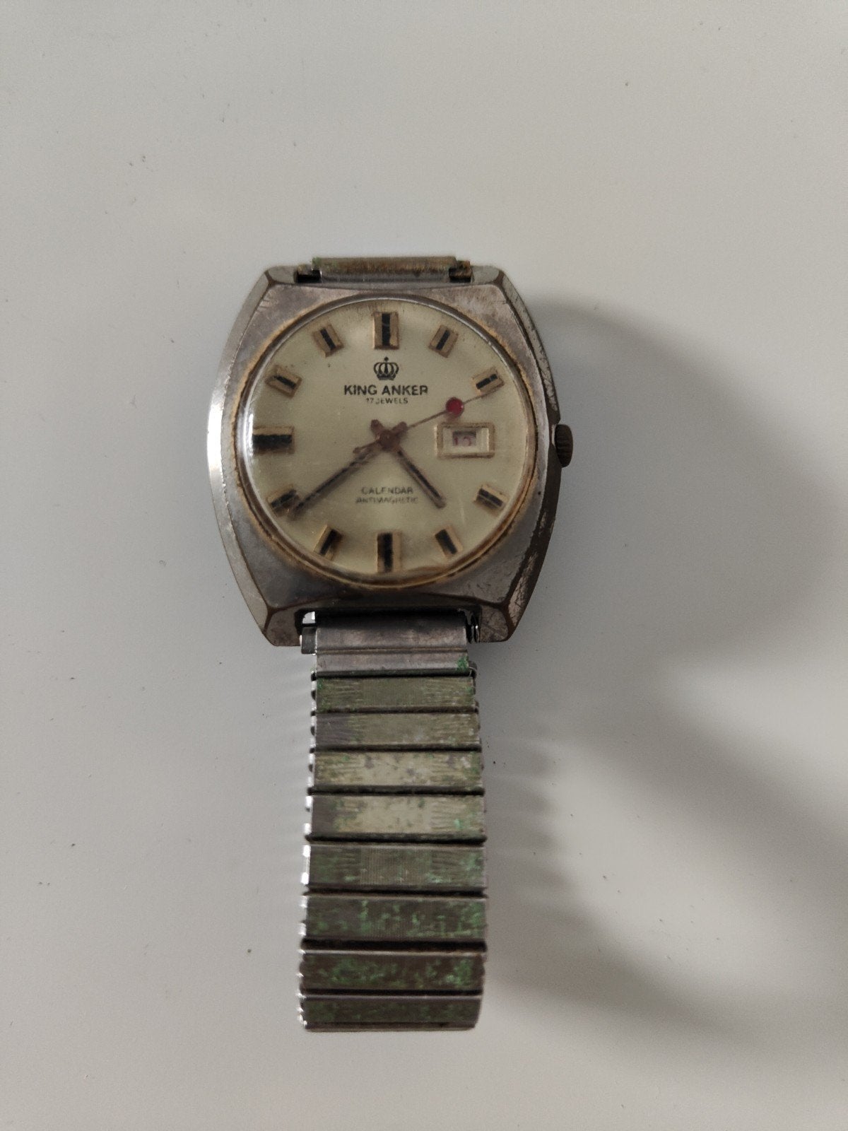 Vintage King Anker Polshorloge, Overige merken, Staal, Met bandje, Polshorloge