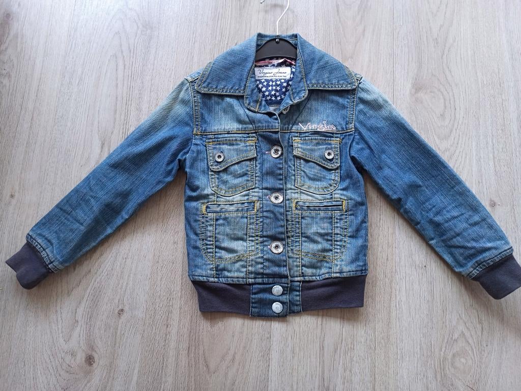 Stoere Vingino spijkerjas maat 116, Gebruikt, Jongen of Meisje, Ophalen of Verzenden, Vingino