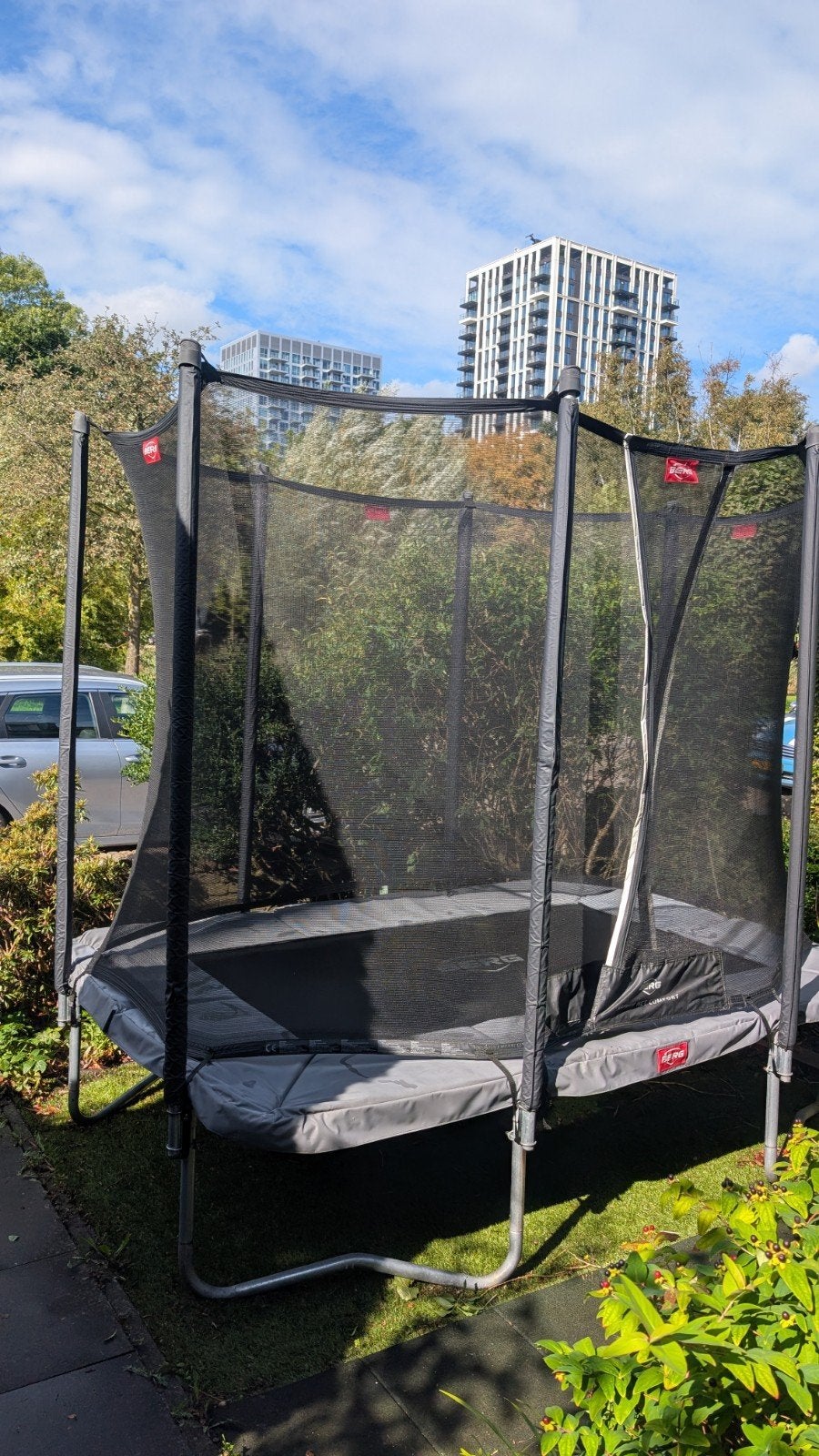 BERG Favorit Regular 280 Trampoline met Veiligheidsnet, Ophalen, Gebruikt
