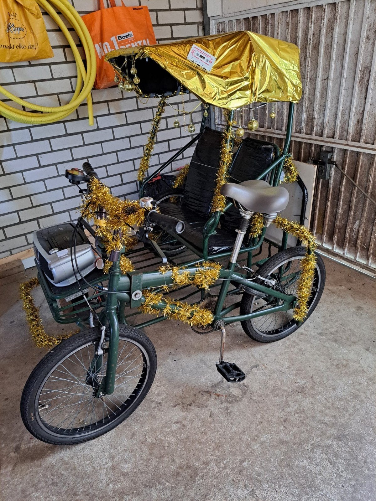riksja fiets electrische feestelijke decorati, Ophalen, Gebruikt