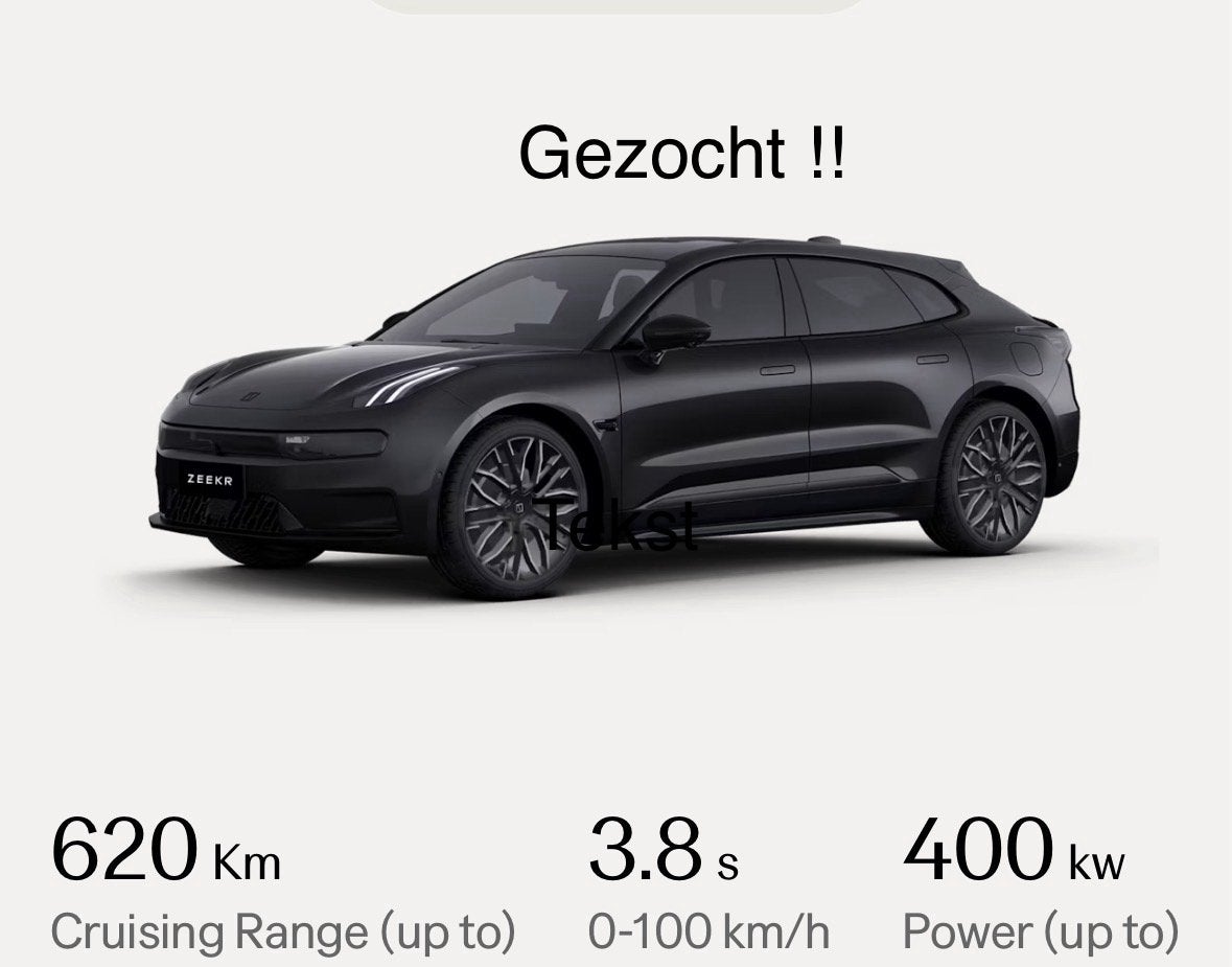 Gezocht!! Zeekr 001, Auto's, Particulier, Te koop
