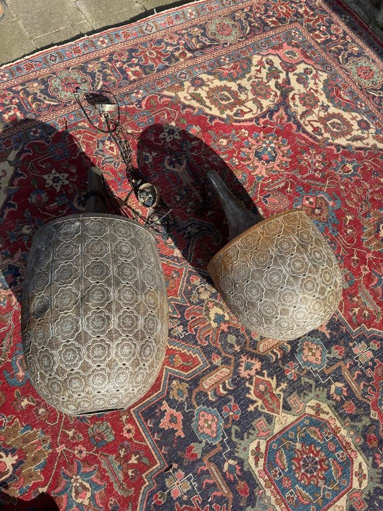 Set van 2 Marokkaanse hanglampen, oosterse lampen, Ophalen, Gebruikt, Metaal, 50 tot 75 cm