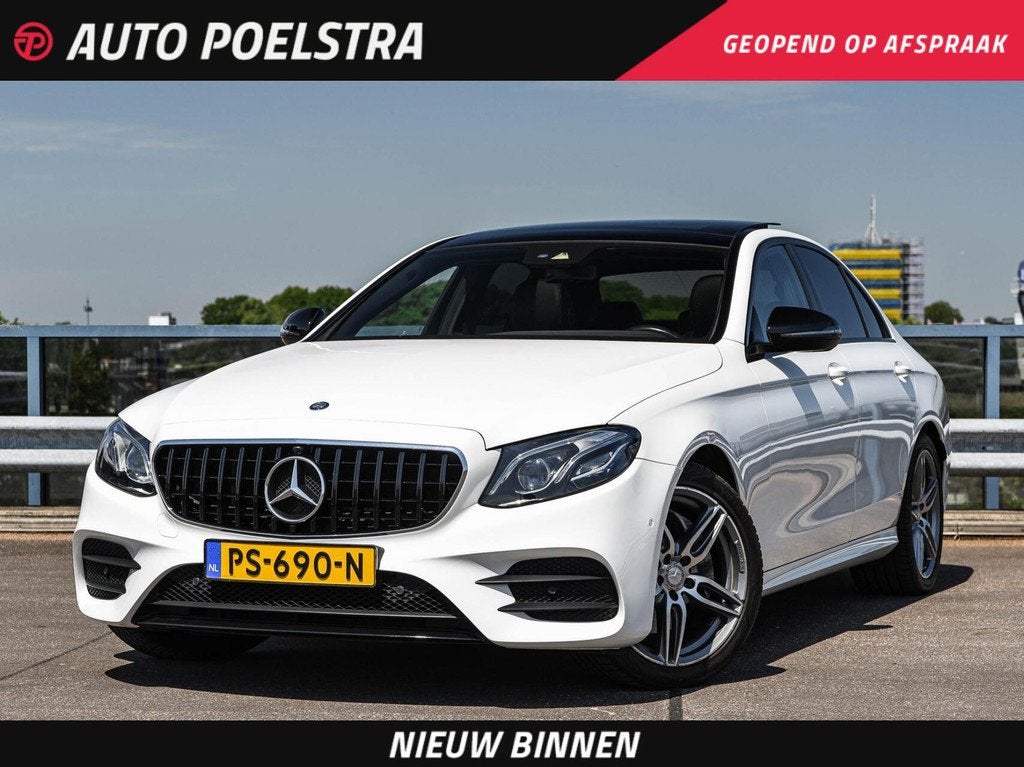 Mercedes-Benz E-klasse 220 d AMG Line Night Edition Panorama, Auto's, Mercedes-Benz, Automaat, Achterwielaandrijving, Gebruikt
