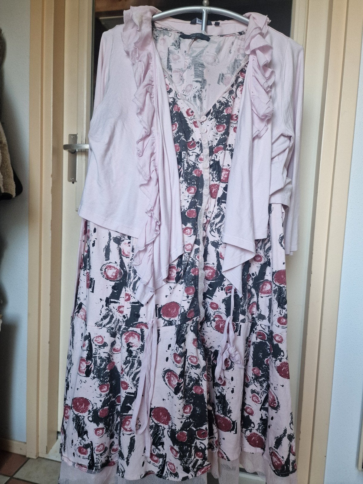 RIMINI jurk en vestje Maat 5, Kleding | Dames, Ophalen of Verzenden, Zo goed als nieuw, Roze, Shirt of Top