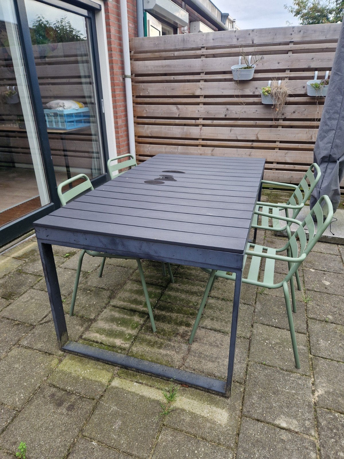 Tuintafel met stoelen, Ophalen, Gebruikt, Tuinset, Eettafel