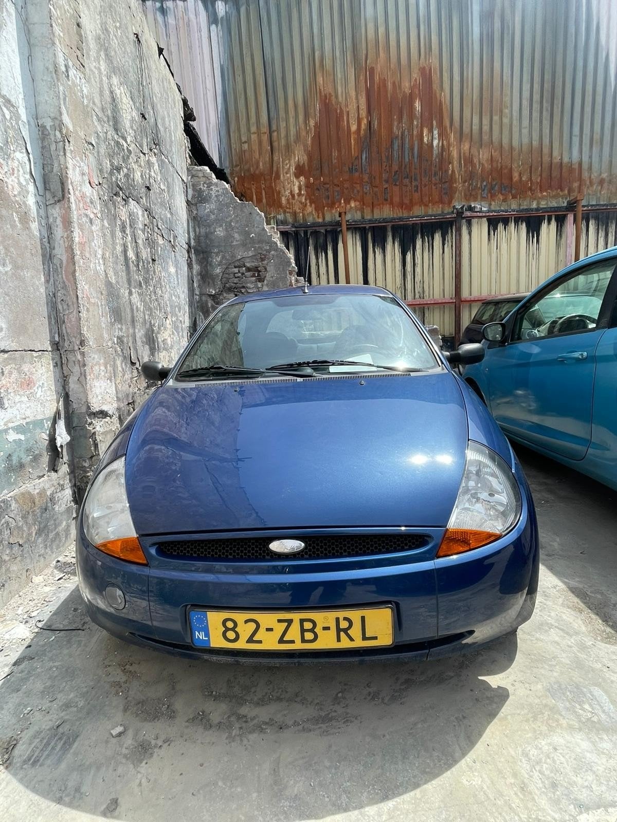 Ford Ka 1.3 I 44KW 2007 Blauw, Auto's, Voorwielaandrijving, 1299 cc, 31 €/maand, 4 cilinders