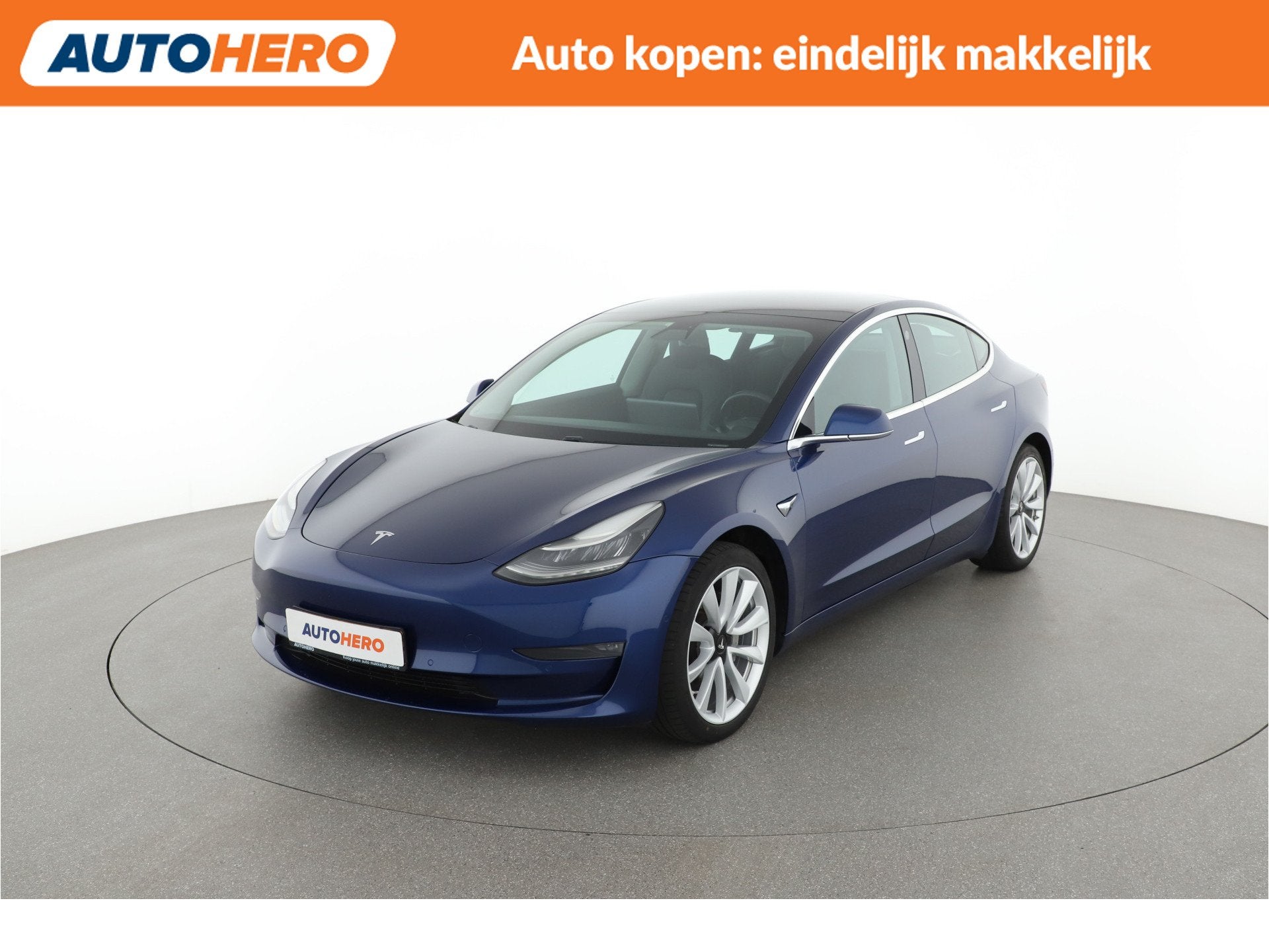 Tesla Model 3 Long Range AWD 75 kWh EU19524| (bj 2019), Auto's, Tesla, 910 kg, Blauw, Stoelverwarming, 84 €/maand